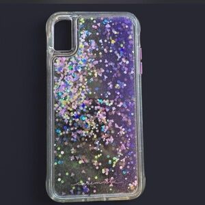 Case-Mate iPhone X Waterfall Liquid Glitter Case - Confetti Purple